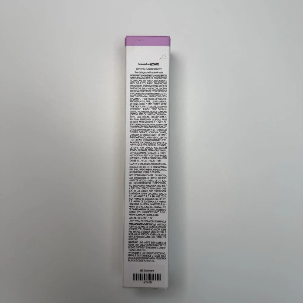 Amway Artistry Ever Perfect Longwearing Foundation 102 Cashmere Makeup